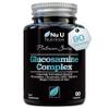 Glucosamine and Chondroitin High Strength Complex - 90 Glucosamine Sulphate Capsules - with Turmeric, MSM, Vitamin C, Zinc & Ginger - Joint Care Supplements for Men & Women - Nu U Nutrition view 1