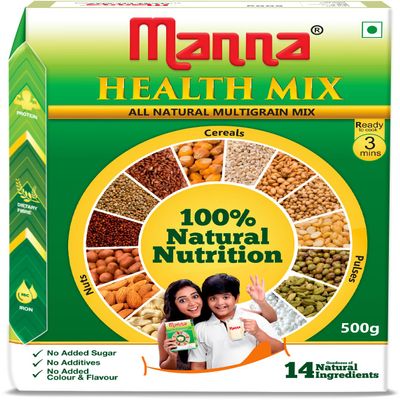 Multigrains Health & Nutrition Drink, Packed with Essential Nutrients, Supports Energy & Wellness - 500gm (Pack of 1)
