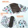 6PCS Small Cloth Menstrual Pads for Light Flow, Washable Bamboo Sanitary Pad and 1 Wet Bag(S 8 inch) view 2