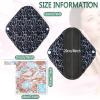 6PCS Small Cloth Menstrual Pads for Light Flow, Washable Bamboo Sanitary Pad and 1 Wet Bag(S 8 inch) view 3