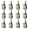 AK Giftshop Happy 20th Birthday Champagne Bottles - Precut Edible Cupcake Toppers/Cake Decorations - Mens - Ladies - Celebrations - Party (Pack of 48) view 2
