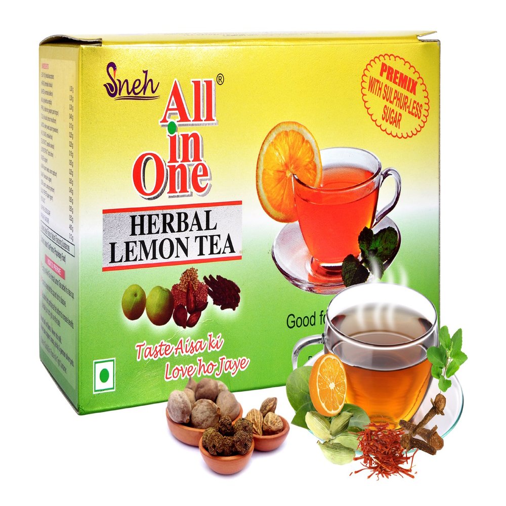 All In One Herbal Lemon Tea Premix with Sulphur Less Sugar (25 Bags) 200g
