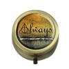 Qien BaiSei Bronze Round 3-Compartment Pill Box/Case view 2