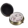 Qien BaiSei Bronze Round 3-Compartment Pill Box/Case view 3