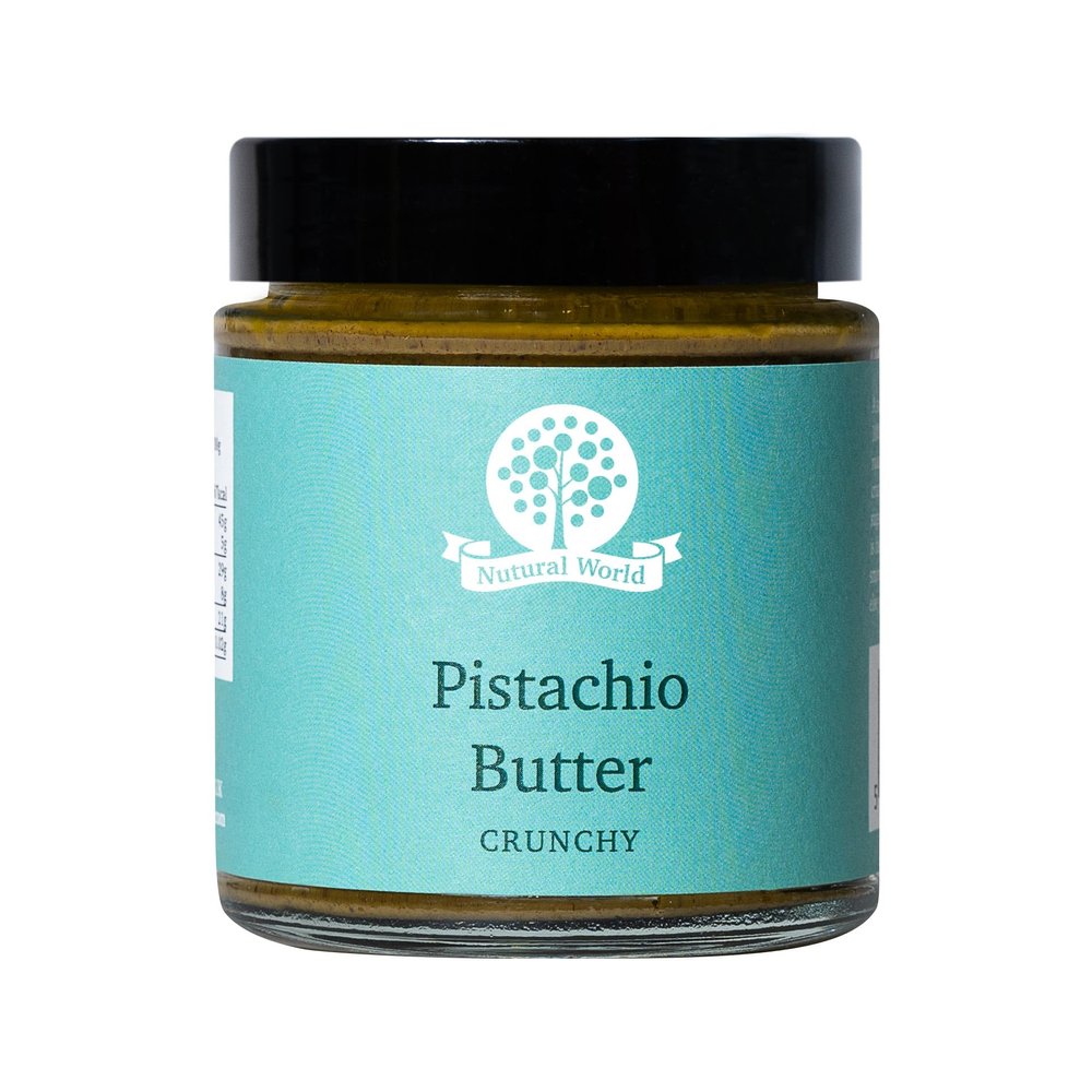 Nutural World - Crunchy Pistachio butter (170g) / 100% pure single ingredient - Great Taste Award winner