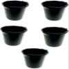 10 x Black Builders Bucket Plastic 12 Litre 12L Strong Water Mixing view 1