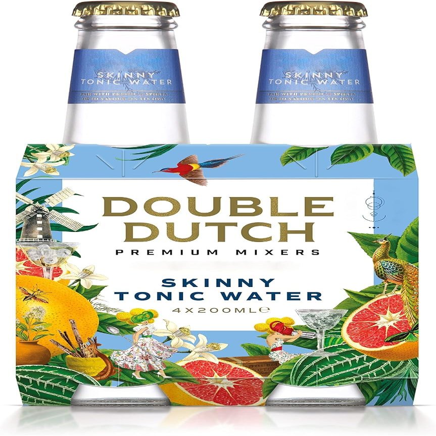 Double Dutch Skinny Tonic Water, 4 x 200ml