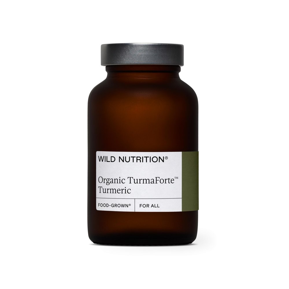Wild Nutrition Food-Grown Turmaforte Turmeric | Organic Turmeric Capsules | High Absorption Muscle & Joint, Antioxidant, & Immune Support | Curcumin Supplements | 60 Capsules