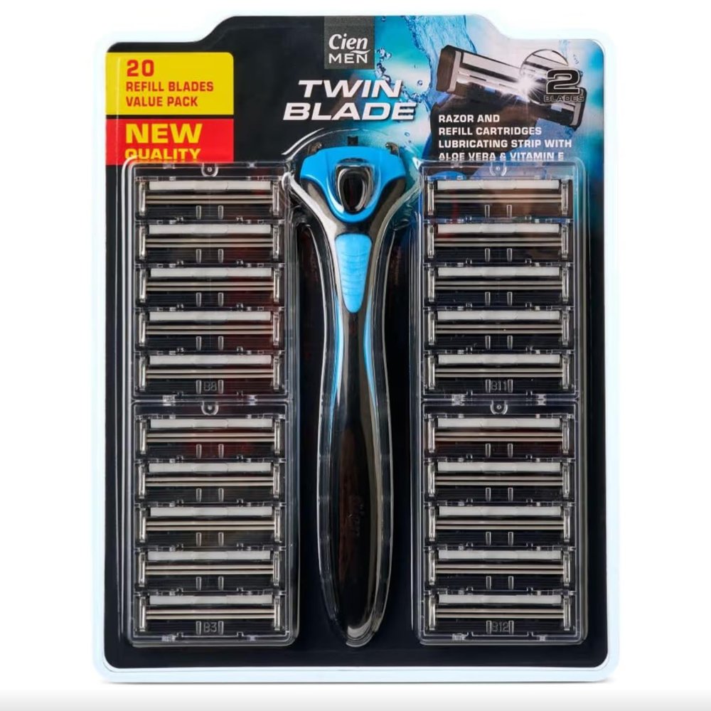 2 Pack X CIEN Men Shaving System - Water Shaver with 20 Twin Blades