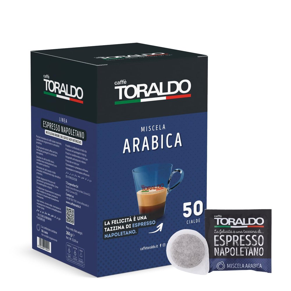 CAFF TORALDO - MISCELA ARABICA - Box 50 PODS ESE44 7g