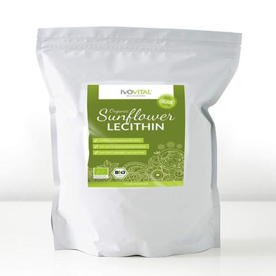 Organic Sunflower Lecithin Powder, IVOVITAL, Non-GMO and hexan Free (1200g)