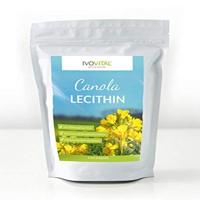 Canola Lecithin Powder, IVOVITAL, Non-GMO and Soy Free (1200g)