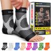 BLITZU Foot Compression Sleeve Plantar Fasciitis Relief Socks Women Ankle Sleeve Support Foot Support for Pain Compression Socks Black XXL view 1