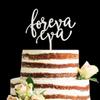 Acrylic Foreva Eva Cake Topper for Wedding, Engagement, Brial Shower Party Decorations (Silver) view 1