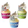 AK Giftshop PRECUT Archaeologist Dinosaur - 36th Birthday - Edible Cupcake Toppers/Cake Decorations (Pack of 12) view 1