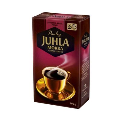 Paulig Juhla Mokka Dark Roast fine Ground Coffee 1 Pack of 500g