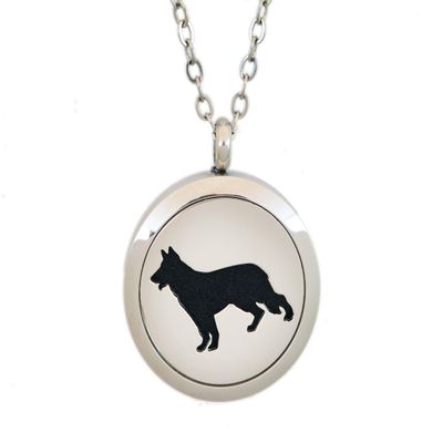Aromatherapy Essential Oil Diffuser Stainless Steel Silver Magnetic Locket Pendant 2 Sizes Chain Necklace, Refill Pads & Diffuser Bracelet in a Velvet Bag, Stainless Steel