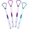 4 Tongue Scraper Cleaner ~ Soft & Gentle Silicone Head (1 of Each Colour) view 1