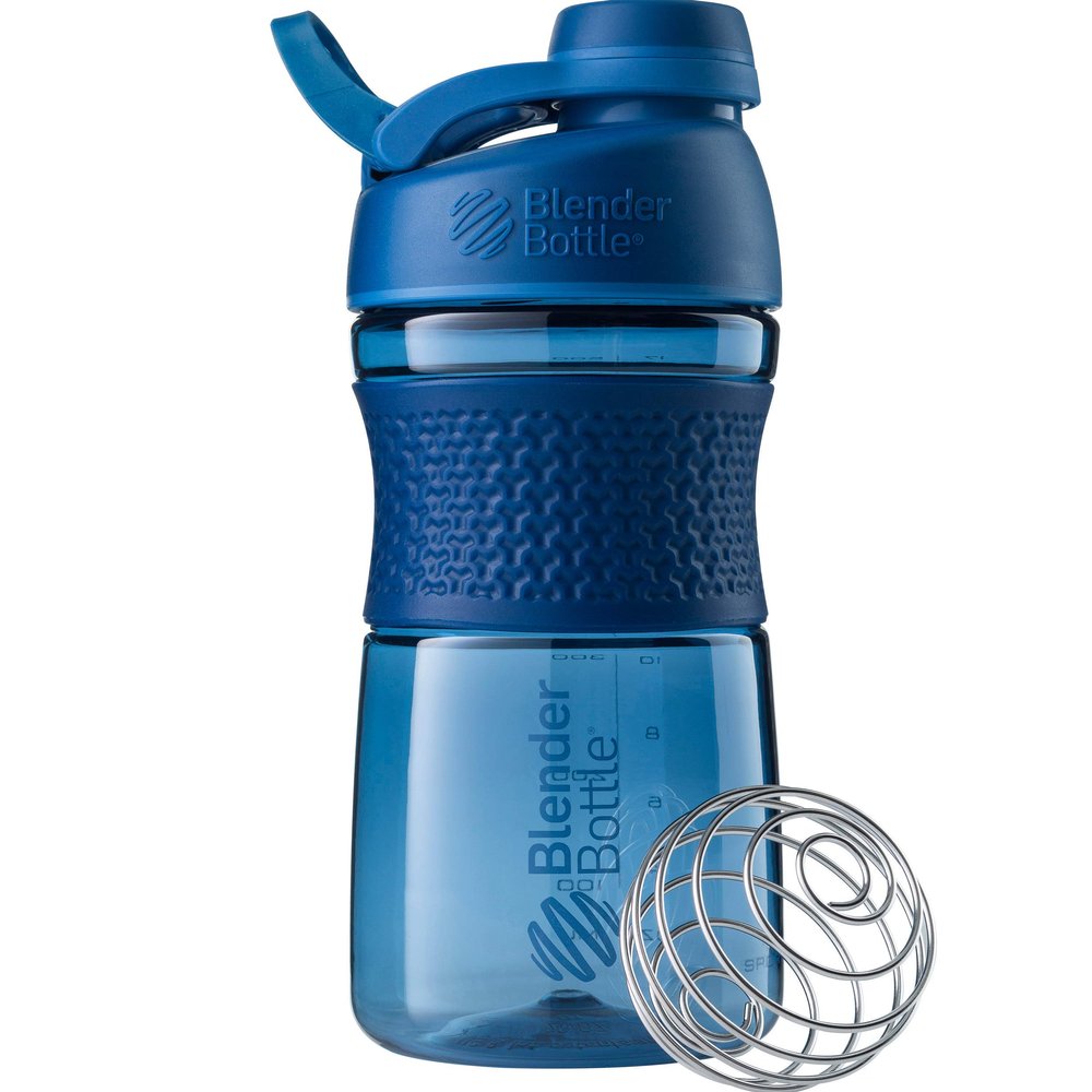 BlenderBottle Sportmixer | Protein Shaker cup | Diet Shaker | Water Bottle | with BlenderBall | 590ml - navy