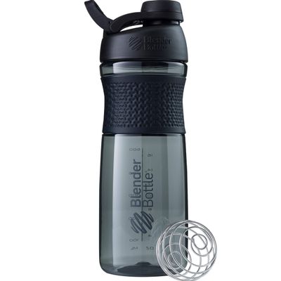 BlenderBottle Sportmixer | Protein Shaker cup | Diet Shaker | Water Bottle | with BlenderBall | 820ml - black/black
