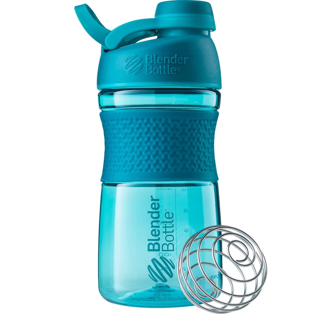 BlenderBottle Sportmixer | Protein Shaker cup | Diet Shaker | Water Bottle | with BlenderBall | 820ml - teal