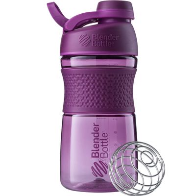 BlenderBottle Sportmixer | Protein Shaker cup | Diet Shaker | Water Bottle | with BlenderBall | 590ml - plum