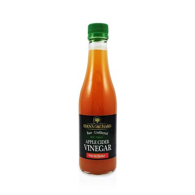 Apple Cider Vinegar with the Mother - Raw and Unfiltered - 330ml Glass Bottle - 11.6 fl. oz.