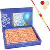 Ghasitaram Gifts Rakhi Gifts for Brothers Rakhi Sweets - Mawa Coconut Barfi 800 GMS with Beads Rakhi view 1