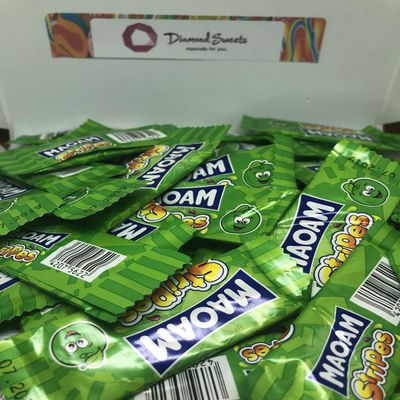 20 x HARIBO MAOAM STRIPES Apple Flavour Fruit Chews Sweets Kids Party by Diamond Sweets