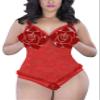 ALLureLove Plus Size Lingerie for Women Sexy One-Piece Teddy Valentine's Day Lingerie Bodysuit, Red, XXXL view 1