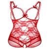 ALLureLove Plus Size Lingerie for Women Sexy One-Piece Teddy Valentine's Day Lingerie Bodysuit, Red, XXXL view 3