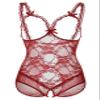 ALLureLove Plus Size Lingerie for Women Sexy One-Piece Teddy Valentine's Day Lingerie Bodysuit, Wine Red, XL view 3
