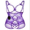 ALLureLove Plus Size Lingerie for Women Sexy One-Piece Teddy Valentine's Day Lingerie Bodysuit, Purple, XXXXL view 4