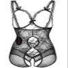 ALLureLove Plus Size Lingerie for Women Sexy One-Piece Teddy Valentine's Day Lingerie Bodysuit, Black, XXXXL view 4