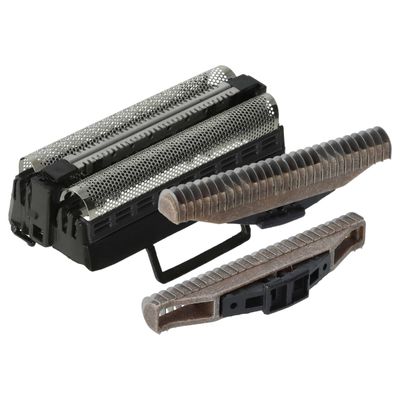 vhbw 2x cutter block, 1x dual shaving foil with frame compatible with Eltron 4830 48.1, 48.0, 48.3 Razor, Shaver, Trimmer - Combo-Pack Black Silver