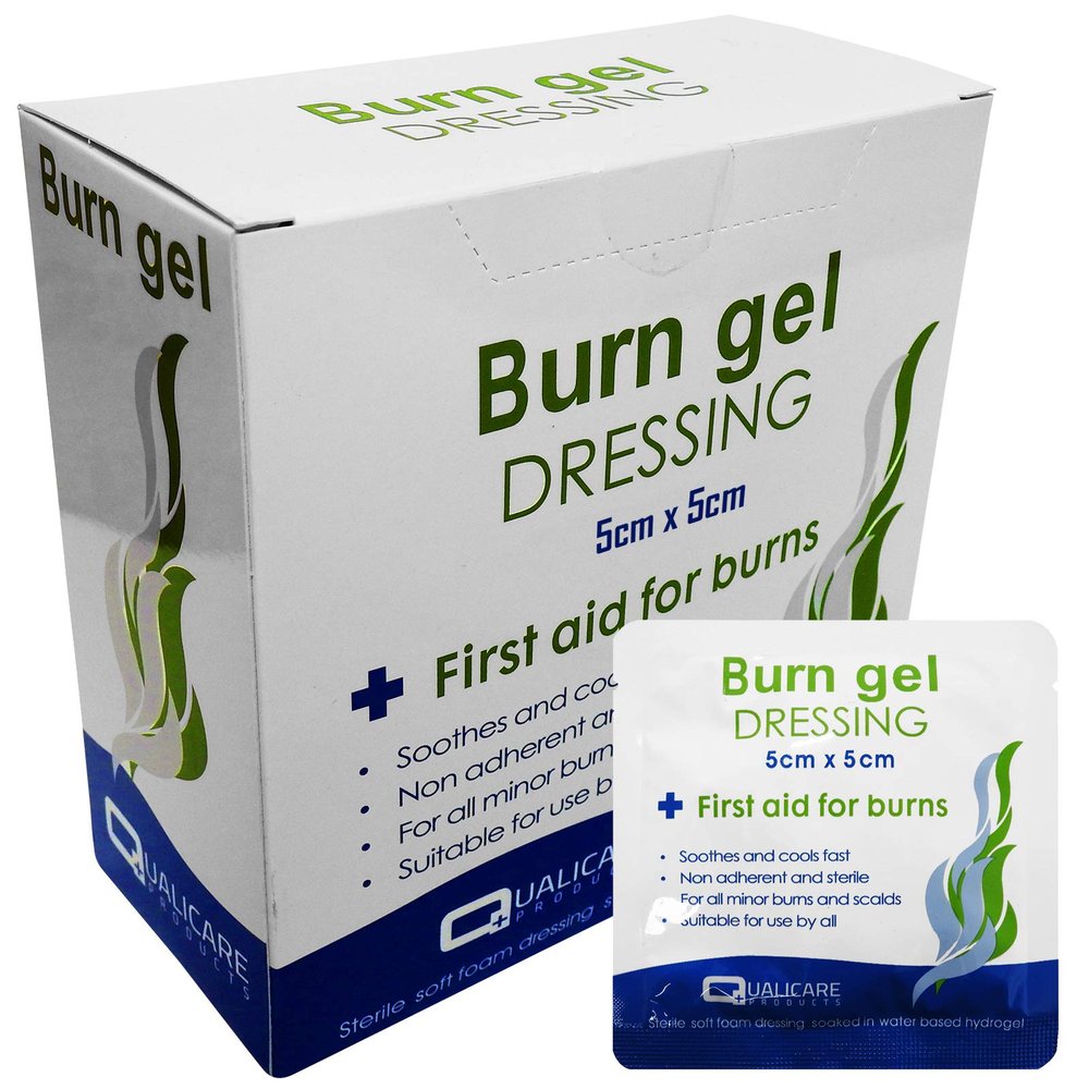10 Pack Qualicare 5cm x 5cm Small Non Adherent First Aid Burns Scalds Dressings