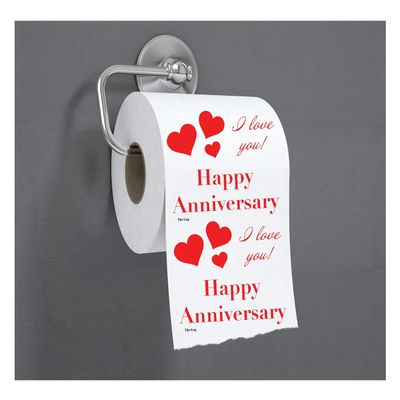 Toilet Paper Rolls-Happy Anniversary Funny Gag Gift For Him or Her Men Women.