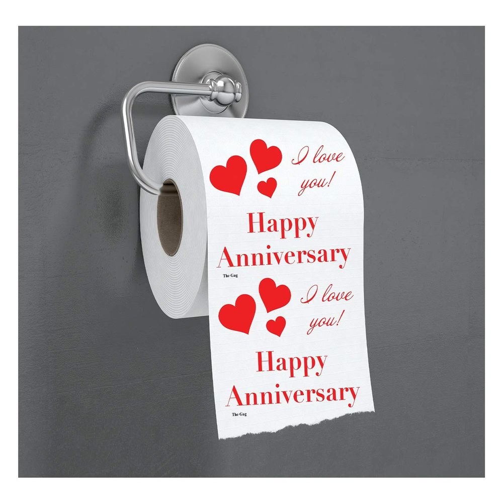 Toilet Paper Rolls-Happy Anniversary Funny Gag Gift For Him or Her Men Women.