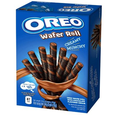 Oreo Wafer Rolls Chocolate - 8 x 54g (Import)
