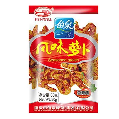 Fish Well Seasoned Turnip - Spicy Fragrant Flavour 80g