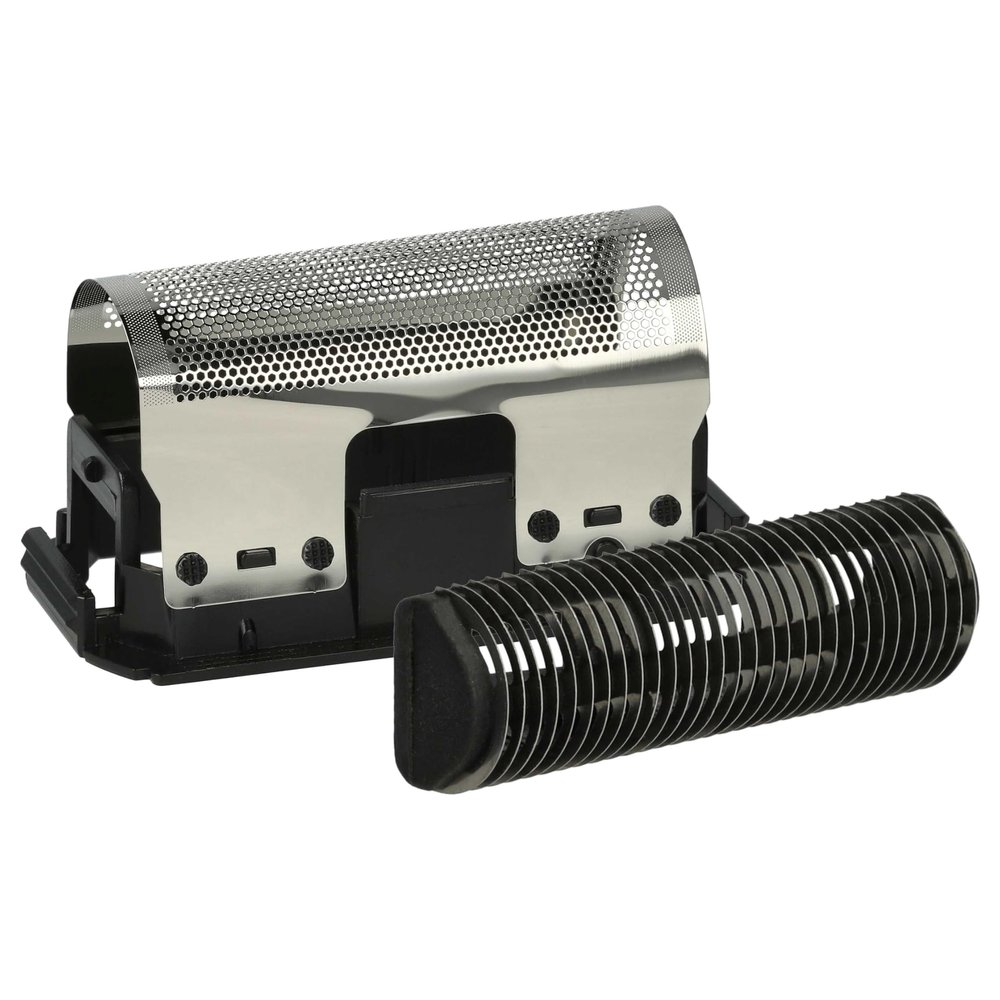 vhbw 1x cutter block, 1x shaving foil with frame compatible with Braun T, Synchron S de Luxe Razor, Shaver, Trimmer - Combo-Pack Black Silver
