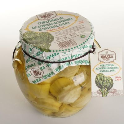 Conservas Rosara Extra artichoke heart. 1.8 g bottle.