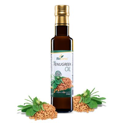 Biopurus Certified Organic Cold Pressed Fenugreek Seed Oil 250ml