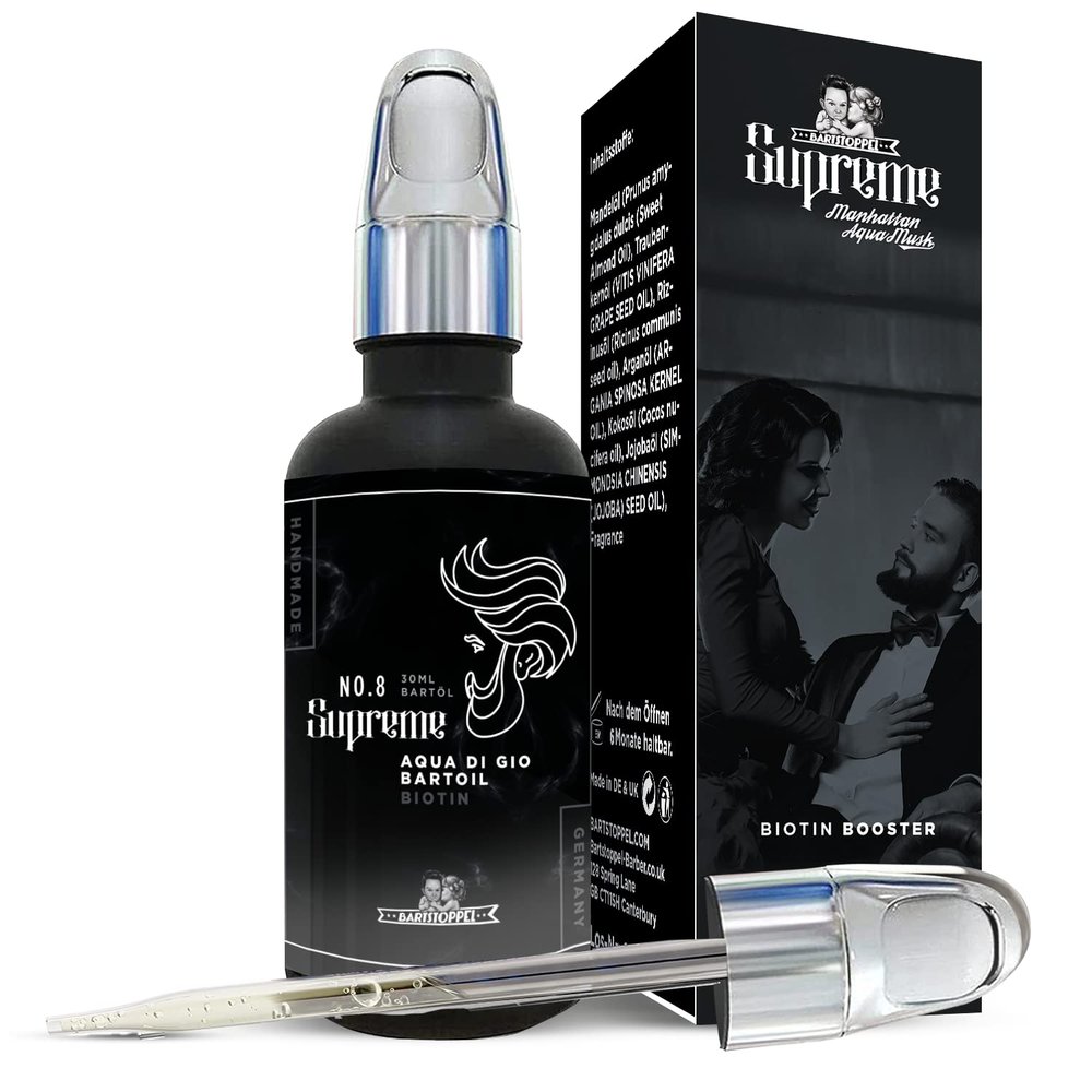 Beard Oil Growth Lemon Citrus Fresh | Design Fragrance Inspired Fresh AQUA GIO | Moisturiser | Bartstoppel Barber Company | Supreme Care for Men