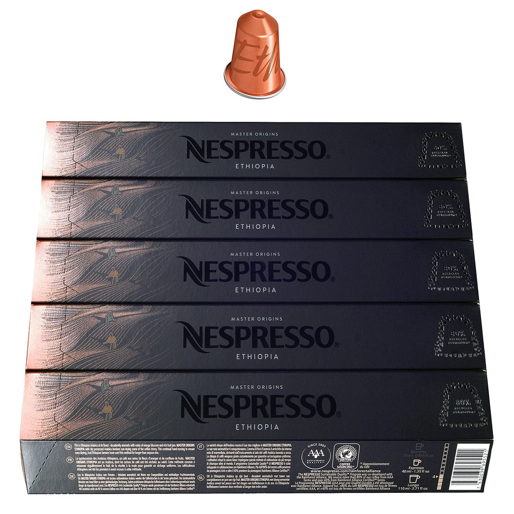 50 X Nespresso Master Origin Ethiopia Coffee Capsules