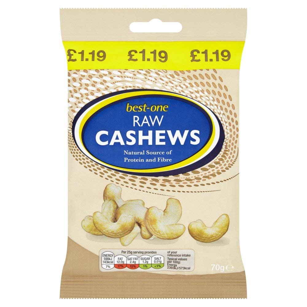 Bestone Raw Cashews 70g x 8