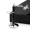 3 Piece Set Traditional Wet Shave Kit Featuring a Compatible 5 Edge Razor (Unbreakable Handle) & Pure White Badger Shaving Brush Complete with Double Stand - Gift Set for Any Shaving Enthusiast view 3