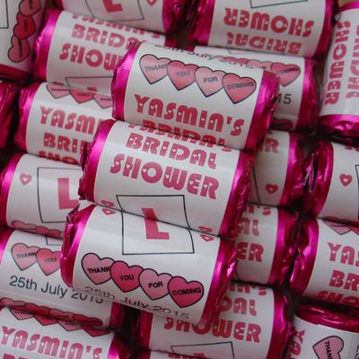50 Personalised L Plate Hen Night Pink MINI Love Hearts Sweets