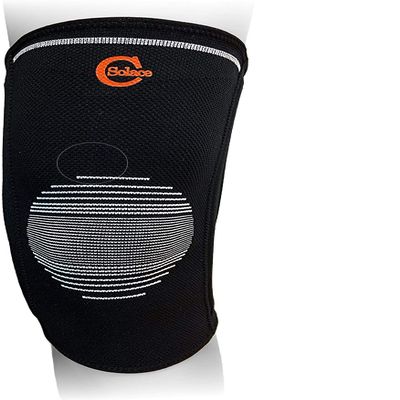 1 x Elastic Knee Sleeve with Spiral Stays - Solace Care Knee Support Supplied to NHS patients with Arthritis, Tendonitis, Mild Instability, For Men and Women (MEDIUM)