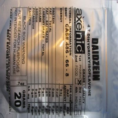 20 grams Daidzein 4,7 dihydroxyisoflavone 98% powder